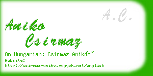 aniko csirmaz business card